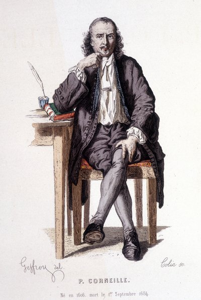 Pierre Corneille (1606/1684) Geoffroy tarafından kemiklendi. by Edmond Aime Florentin Geffroy
