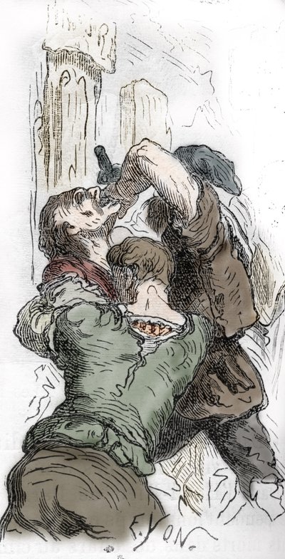 Kara Ölüm: Yahudilerin katledilmesi, 1348, Charles Lahure tarafından yazılan "Histoire-populaire-de-France"dan bir örnek, 1866 by Edmond Charles Yon