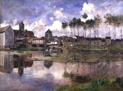 Moret-sur-Loing (tuval üzerine yağlı boya) by Edmond Charles Yon
