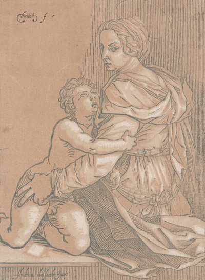 Bakire ve çocuk, ca. 1530. by Edmond Douet