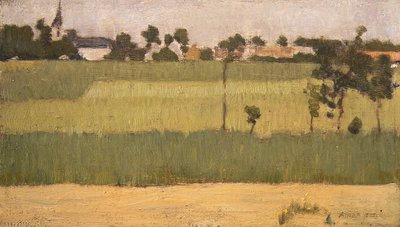 Bir Köyün Etekleri, ca. 1880. by Edmond François Aman Jean