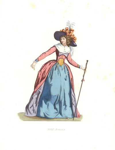 Şık kadın, Fransa by Edmond Lechevallier Chevignard