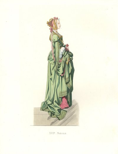 bekleyen Flaman bayan by Edmond Lechevallier Chevignard