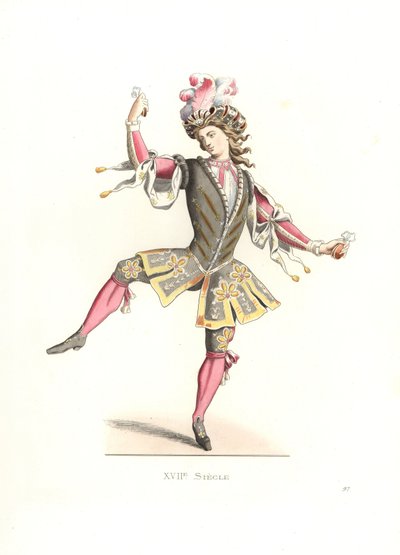 Bale kostümlü Fransız adam by Edmond Lechevallier Chevignard