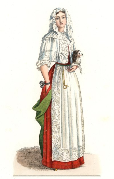 Fransız kadın sabahlık by Edmond Lechevallier Chevignard