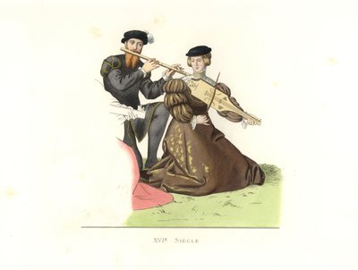 Beyefendi ve kadın, İngiltere by Edmond Lechevallier Chevignard