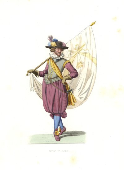 Bir arquebusiers şirketi için standart taşıyıcı by Edmond Lechevallier Chevignard