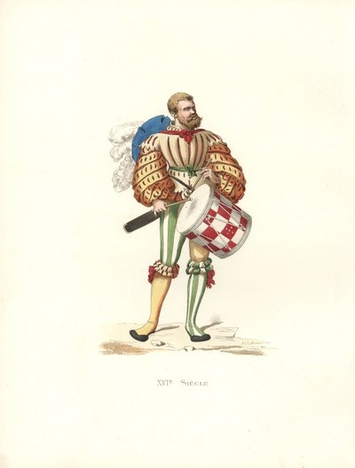 Alman askeri davulcu by Edmond Lechevallier Chevignard