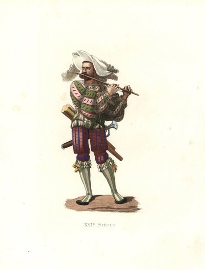 Bir fife oynayan Alman askeri by Edmond Lechevallier Chevignard