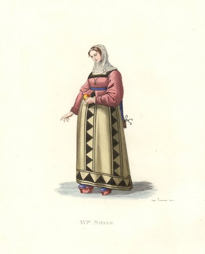Burgos Kadını, İspanya by Edmond Lechevallier Chevignard