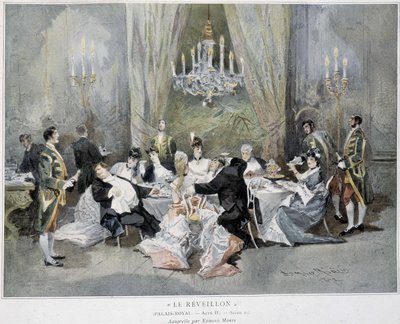 Yılbaşı Gecesi - Suluboya, Edmond Morin by Edmond Morin