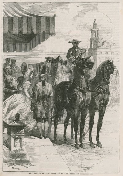 Londra Mevsimi: Çizim Odasına Gitmek (gravür) by Edmond Morin