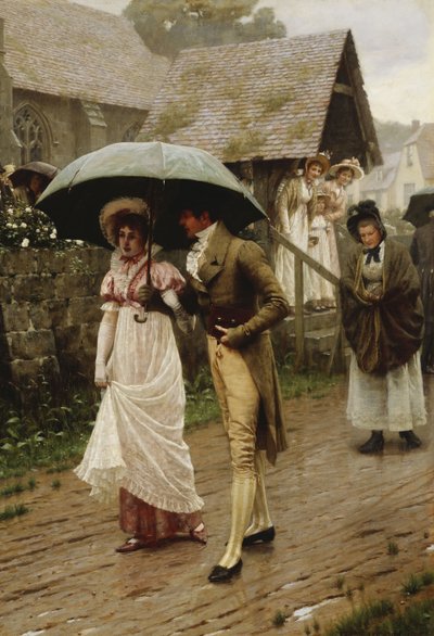 Islak Bir Pazar Sabahı, 1896 by Edmund Blair Leighton