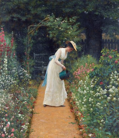 Leydimin Bahçesi by Edmund Blair Leighton