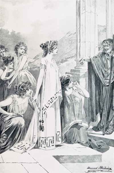 Goethes Faust için İllüstrasyon by Edmund Bruning