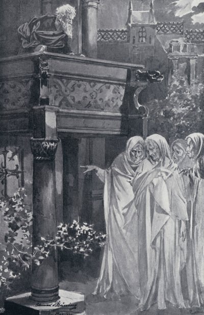 Goethes Faust için İllüstrasyon by Edmund Bruning