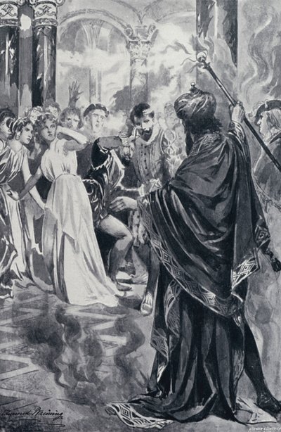 Goethes Faust için İllüstrasyon by Edmund Bruning