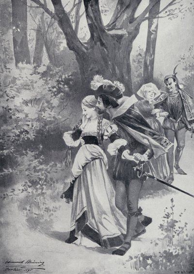 Goethes Faust için İllüstrasyon by Edmund Bruning