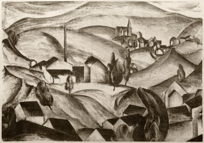Evler ile manzara by Edmund Fabry