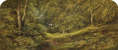 Sketch - In the Woods (oil on canvas) by Edmund G. Muller