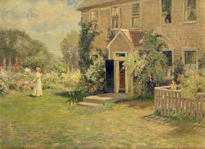 A New England Cottage  by Edmund Henry Garrett