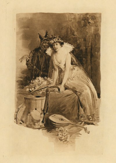 Aşk ve Güzellik Onuruna Elizabeth Dönemi Şarkıları için (taş baskı) by Edmund Henry Garrett
