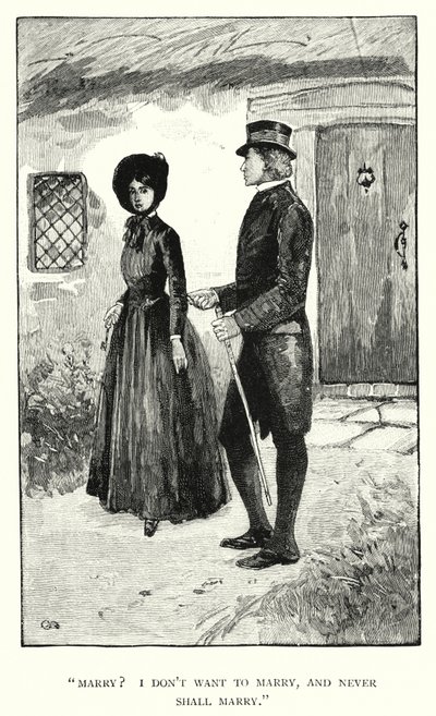 Charlotte Bronte tarafından Jane Eyre için illüstrasyon (gravür) by Edmund Henry Garrett