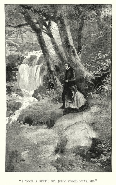 Charlotte Bronte tarafından Jane Eyre için illüstrasyon (gravür) by Edmund Henry Garrett