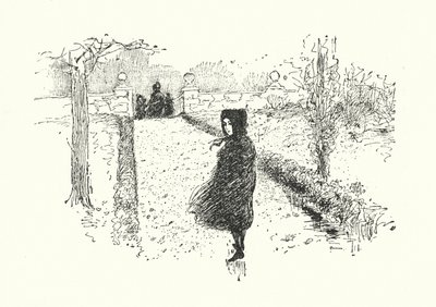 Charlotte Bronte (lito) tarafından Jane Eyre için illüstrasyon by Edmund Henry Garrett