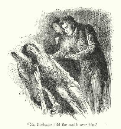 Charlotte Bronte (lito) tarafından Jane Eyre için illüstrasyon by Edmund Henry Garrett