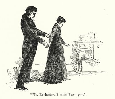 Charlotte Bronte (lito) tarafından Jane Eyre için illüstrasyon by Edmund Henry Garrett