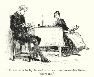 Charlotte Bronte (lito) tarafından Jane Eyre için illüstrasyon by Edmund Henry Garrett