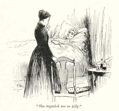 Charlotte Bronte tarafından Jane Eyre için illüstrasyon (lito) by Edmund Henry Garrett