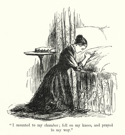 Charlotte Bronte tarafından Jane Eyre için illüstrasyon (lito) by Edmund Henry Garrett