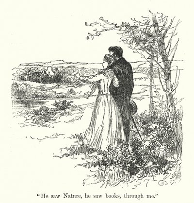 Charlotte Bronte (lito) tarafından Jane Eyre için illüstrasyon by Edmund Henry Garrett