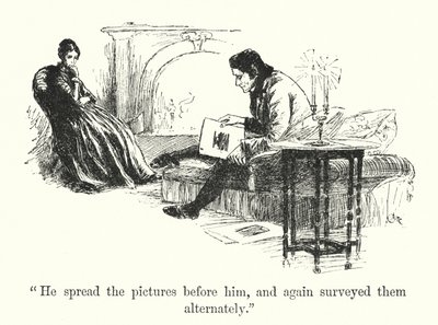 Charlotte Bronte (lito) tarafından Jane Eyre için illüstrasyon by Edmund Henry Garrett