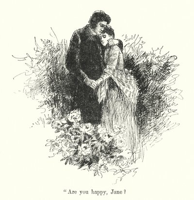 Charlotte Bronte (lito) tarafından Jane Eyre için illüstrasyon by Edmund Henry Garrett