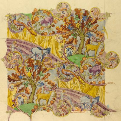 Sonbahar, Kasım 1927 (kağıt üzerine guaş) by Edmund Hunter
