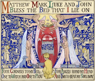Matthew, Mark, Luke & John, c.1935 (kağıt üzerinde guaj) by Edmund Hunter