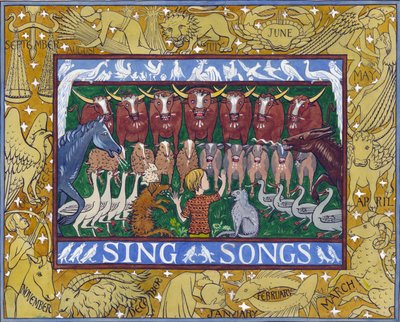 Sing Songs, c.1935 (kağıt üzerinde guaj) by Edmund Hunter