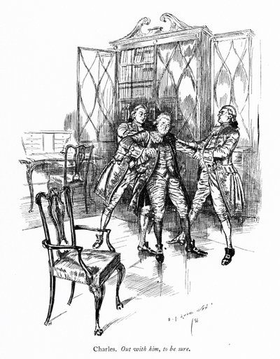 Sheridan'ın Skandal Okulu için İllüstrasyon (gravür) by Edmund Joseph (after) Sullivan