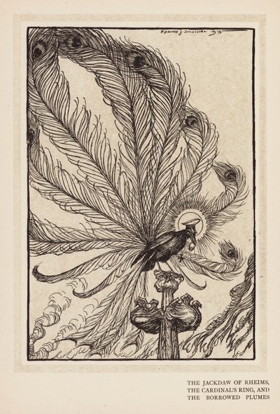 Kaiser#39;in Çelengi: Rheims#39;in Küçük Kargası, Kardinalin Yüzüğü ve Ödünç Alınmış Tüyler (litho) by Edmund Joseph (after) Sullivan
