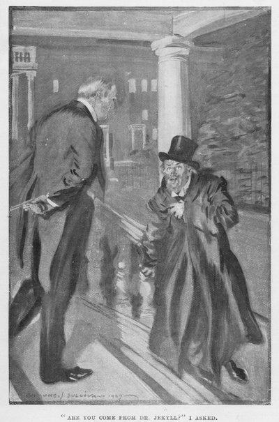 RL Stevenson tarafından Dr Jekyll ve Bay Hyde için illüstrasyon by Edmund Joseph Sullivan