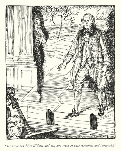 Oliver Goldsmith (lito) tarafından Wakefield Papazı için illüstrasyon by Edmund Joseph Sullivan