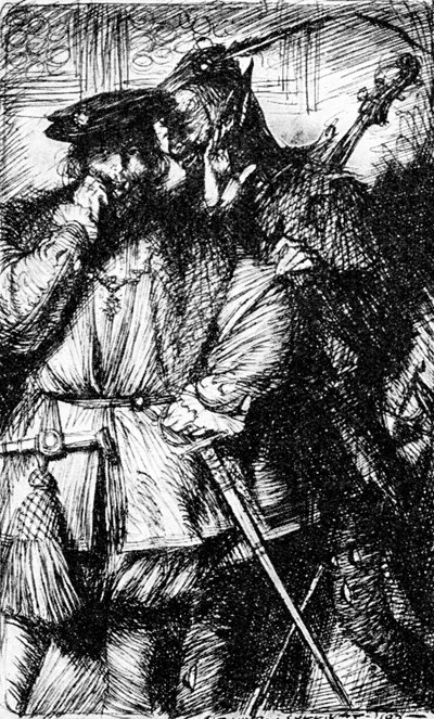 Mephistopheles ve Faust, 1923. by Edmund Joseph Sullivan
