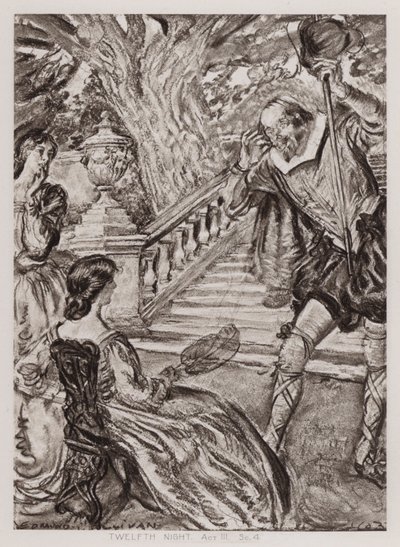 On ikinci gece; veya, Ne Yapacaksınız, III. Perde, Sk 4 (lito) by Edmund Joseph Sullivan