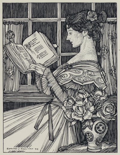 Tennyson, A Dream of Fair Women ve Diğer Şiirler için İllüstrasyon by Edmund Joseph after Sullivan