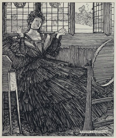 Tennyson, A Dream of Fair Women ve Diğer Şiirler için İllüstrasyon by Edmund Joseph after Sullivan