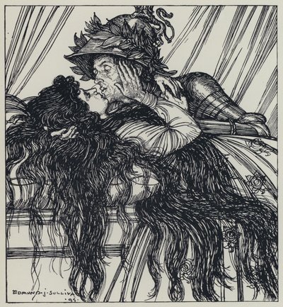 Tennyson, A Dream of Fair Women ve Diğer Şiirler için İllüstrasyon by Edmund Joseph after Sullivan