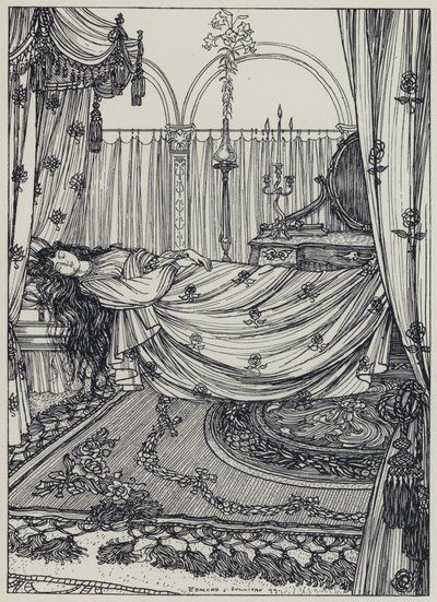 Tennyson, A Dream of Fair Women ve Diğer Şiirler için İllüstrasyon by Edmund Joseph after Sullivan